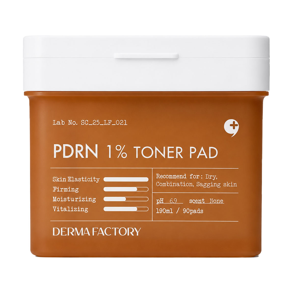 Тонер-педи для обличчя Derma Factory PDRN 1% Toner Pad, 190 мл